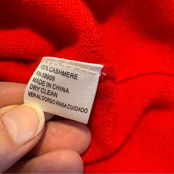 ANTONIO MELANI Cashmere Red Crew Neck Peplum Sweater - L - Picture 4 of 6